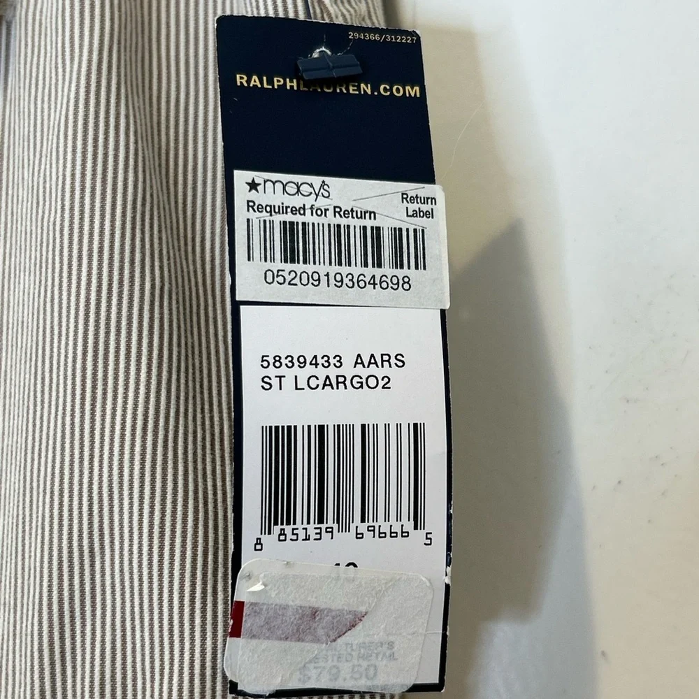 Polo Ralph Lauren Shorts Men's Seersucker Cargo Military Paratrooper NWT 40 - Picture 8 of 16